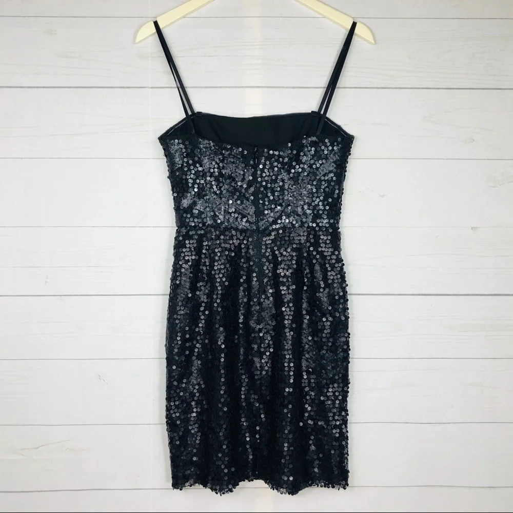 BCBGMaxAzria Strapless Sequin Cocktail Dress Sz 0 - Picture 6 of 9